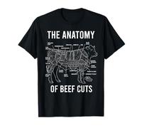 Beef Cuts Diagram Butcher Chart Meat Anatomy T-Shirt
