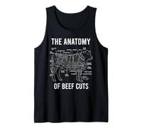 Beef Cuts Diagram Butcher Chart Meat Anatomy Tank Top