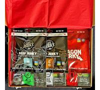Beef Jerky by Get Jerky Trailhead, Christmas Selection of Flavours Set, Multipack of 6x 40g bags, Dried Meat Snack, High Protein Snacks for Gym, Fitness, Hiking - Gluten Free & Made with Premium Beef