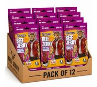 Beef Jerky High Protein Dried Meat Snacks (12 Pack x 25G) Teriyaki Flavour