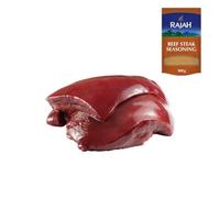 Beef Liver 1kg with Rajah Beef Steak Seasoning - Fresh Sliced Liver for Cooking - Fresh Halal Meat Pack