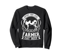 Beef Market Support Your Local Farmers Eat Beef Farming Sweatshirt