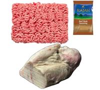 Beef Mince & Beef Cod Fat 1kg with Rajah Seasoning