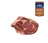 Beef Ribs 1kg with Rajah Beef Steak Seasoning - Fresh Ribs for Roasting & Grilling - Fresh Halal Meat Pack