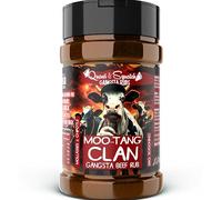 Beef Rub by Quasi & Squatch | GANGSTA RUBS - Moo-Tang Clan (Moolasses & Chipotle BBQ Rub) Premium Meat Seasoning | Large Jar 230g of Grilling Spice | Secret Recipe for Brisket