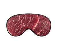 Beef Steak Texture Meat Soft Sleep Mask with Adjustable Strap Eye Masks Cover Blocks Light for Women Men