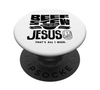 Beef Stew Jesus Thats All I Need Meat Lover PopSockets Adhesive PopGrip