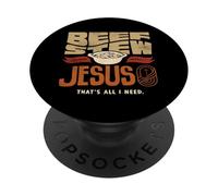 Beef Stew Jesus Thats All I Need Meat Lover PopSockets Adhesive PopGrip