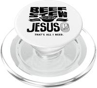 Beef Stew Jesus Thats All I Need Meat Lover PopSockets PopGrip for MagSafe