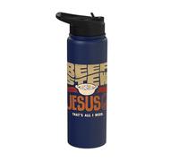 Beef Stew Jesus Thats All I Need Meat Lover Stainless Steel Insulated Water Bottle