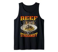 Beef Stroganoff Meme Funny Hard Meme 90s Bootleg Tank Top