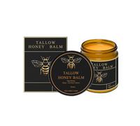 Beef Tallow Balm with Honey, Grass-Fed Beef Tallow for Face, Honey and Beeswax Moisturizer, Smooths Skin, Handmade Natural Moisturizer, Gentle Absorbing Repair for Sensitive Dry Skin (1)