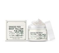 Beef Tallow, Beef Tallow for Skin, Grass Fed Beef Tallow Moisturizer, Organic Beef Tallow Balm Face Moisturizer for All Purpose Balm, Natural Beef Tallow Lotion for Skin Care (A, 50g)