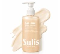 Beef Tallow Body Lotion - SulisBody 100% Grass-Fed Tallow Moisturiser for Dry Sensitive Skin, Hydrating Body Cream with Hyaluronic Acid & Niacinamide, Citrus and Vanilla Flavor, 300ml