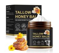 Beef Tallow Cream for Face & Body 120 g, Daily Moisturising Cream 100% Beef Tallow from Grass-Fed Cattle, Natural Honey and Beeswax, Intensive Moisturising