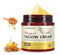 Beef Tallow Face Cream, Natural Beef Tallow Tallow and Honey Balm, Organic Beef Tallow Skin Care for Face & Body, Deep Nourishing Grass Fed Fat Cow Tallow Skincare Cream, 120g