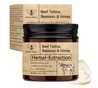 Beef Tallow for Face & Body - Tallow and Honey Balm,Natural Honey & Beeswax Moisturizer - Deep Hydration & Nourishment Beef Tallow Skincare - Strengthens Skin Barrier,Fast Absorbing for Women and Men