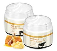 Beef Tallow for Skin, 2PCS Beef Tallow and Honey Balm, Organic Grass-Fed Whipped Beef Tallow and Honey Cream, Natural Tallow Face Moisturizer, Deeply Moisturizing for Face & Body Skin Care, 120g