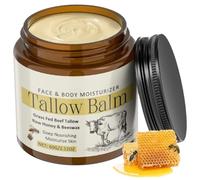 Beef Tallow for Skin, Beef Tallow Moisturiser for Face & Body, Beef Tallow Face Cream with Raw Honey & Beeswax, Tallow and Honey Balm, Beef Tallow Skin Care with Grass Fed Beef Tallow, 60g