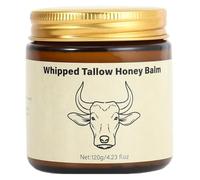 Beef Tallow for Skin, Natural Hydrating Face Cream Organic Grass Fed Whipped Moisturizer with Honey Balm for Dry & Sensitive Skin, 4.23oz