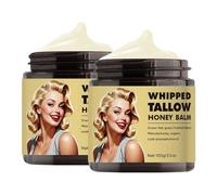 Beef Tallow for Skin,Organic Grass Fed Beef Tallow Face Moisturizer with Infused Olive Oil, Deep Hydration & Nourishment,Fast Absorb,Repair Dry Skin,for Face Body and Lips, 3.5 oz (2Pcs)