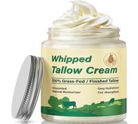 Beef Tallow for Skin, Organic Grass Fed Whipped Beef Tallow Balm for Face & Body, Natural Unscented Tallow Face Moisturizer Cream Deeply Nourishes and Hydrates the Dry Skin, 4oz