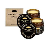 Beef Tallow for Skin, Sebum and Honey Balm for Face, Beef Tallow from Grass-Fed Cattle and Raw Wild Honey Beef Tallow Moisturizer for Body and Face, Dry Skin