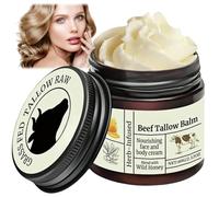Beef Tallow Honey Balm & Beef Tallow Moisturiser- Organic Grass-Fed Tallows Face Cream, Deeply Nourishing, Moisturizing Skin Care Cream for Dry Skin. Natural, Rich Balm for Hydration & Repair