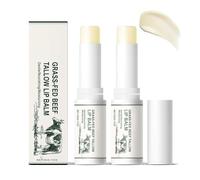 Beef Tallow Lip Balm, Moisturizing Tallow Lip Balm, Natural Beef Tallow, Organic Grass Fed Tallow Balm, Nourishing and Soothing, Moisturizing Tallow Balm (2Pcs)