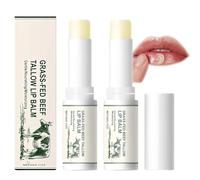 Beef Tallow Lip Balm, Natural Beef Tallow, Moisturizing Tallow Lip Balm, Organic Grass Fed Tallow Balm, Nourishing and Soothing (2pcs)