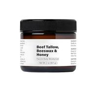 Beef Tallow Moisturizer for Skin Care, Natural Organic Tallow Cream with Raw Honey & Beeswax, 100% Grass Fed Tallow Cream, Deeply Nourishing Moisturizer for Face and Body - 2 oz