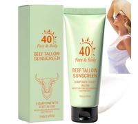 Beef Tallow Reef Safe Sunscreen SPF 40,Natural&Organic Sunscreen&Sun Cream