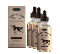 Beef Tallow Serum For Skin, Beef Tallow Skin Care Blam Natural Face Oil Grass-Fed Anti-Aging Moisturizer for Wrinkles, Hydration & Collagen Boost - Natural Skincare for All Skin Types Serum (60ML, 3)