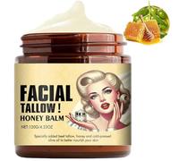Beef Tallow Skin Care, 100% Natural Tallow and Honey Balm,Pure Tallow Balm,Organic Wrinkle Defense Moisture Tallow Cream for Face, Body(120g)
