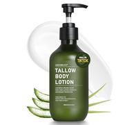 Beef Tallow Skin Care - 100% Organic Grass Fed tallow and honey balm Lotion - Face + Body, Whipped Moisturizer for Sensitive Skin, Natural Deep Hydration, Sensitive Skin Safe, 10 FL Oz.