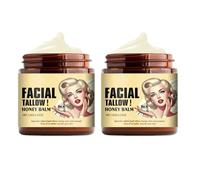 Beef Tallow Skin Care | 2x4.23oz Tallow Face Cream | Organic Beef Tallow Moisturiser for Reducing Fine Lines and Firming The Skin | Moisturizing And Repairing Tallow And Honey Balm for women and men