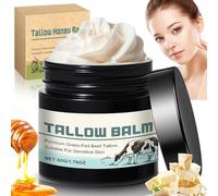 Beef Tallow Skin Care Beef Tallow Tallow Face Cream Beef Tallow Moisturiser Tallow and Honey Balm Tallow Face Moisturizer for Skin Care, Unscented, Multi-purpose Balm for Face & Body(1)