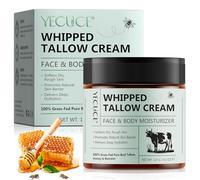 Beef Tallow Skin Care Cream - Whipped Tallow Cream for Face & Body, 120g 100% Grass Fed Pure Natural Women & Men Face Tallow and Honey Balm Moisturiser for Dry Skin