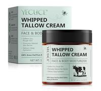Beef Tallow Skin Care for Face & Body,120G Beef Tallow Moisturiser Cream, 100% Grass-Fed Whipped Tallow and Honey Balm, Deep Hydration & Nourishment Dry Skin, Fast Absorbing