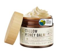 Beef Tallow Skin Care Moisturizer: 100% Grass-Fed Beef Tallow and Raw Honey Balm for Face and Body - Unscented Natural Tallow Face Cream Soft Smooth for Dry Skin and Eczema 2oz