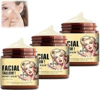 Beef Tallow Skin Care, Tallow And Honey Balm, Beef Tallow Moisturiser Skin Care Facial Cream, Deeply Nourishing Tallow Cream, For Face And Body (3)