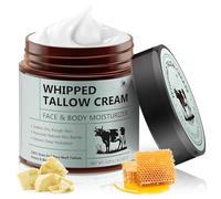 Beef Tallow Skin Care, Whipped Tallow and Honey Balm, Tallow Face Cream, Natural Organic Grass-Fed Beef Tallow Moisturiser with Raw Honey, Deep Hydration for Face & Body (1)