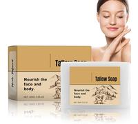 Beef Tallow Soap Bar for Skin - Handmade, Moisturizing, and Deep Cleansing Soap for Dry Skin. Nourishes Skin, Evens Tone, and Enhances Radiance