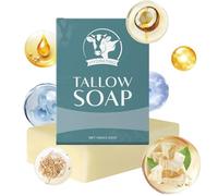 Beef Tallow Soap - Tallow Soap for Body & Face - Organic Soaps Bar Deep Cleansing - Body Moisturiser for All Skin Types - Pure Beef Tallow Soaps with Coconut Oil - Vegan & Cruelty-Free