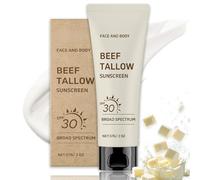Beef Tallow Sunscreen Balm SPF30 | | Non Greasy Natural Sunscreen for Face & Body Sun Cream Without White Cast | Organic Sun Protection Hydrating & Water Resistant | Gentle for All Skin Types, 57g