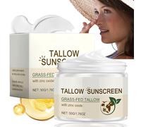 Beef Tallow Sunscreen SPF 50,Beef Tallow Balm for Skin,Sun Crea/m Face Moisturiser,Be/ef Tall/ow Skin Care,Tall/ow Balm Instant Sun Protection,SP/F 50 Face Moisturiser,Be/ef Tall/ow Cre/am Face Cream