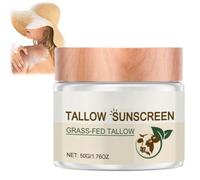 Beef-Tallow Sunscreen Spf 50,Deeply Nourishing Sunscreen Butter,Organic Grass-Fed Butter Skin Care Cream,Face Cream for Dry Skin,Facial Moisturizer,A Gentle Formula Suitable for the Whole Family