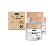 Beef Tallow Sunscreen,SPF 50 Grass Fed Beef Tallow Sunscreens,Daily Face Sunscreen Moisturizer Non Greasy Formula for Dry, Combination, and Normal Skin (3)