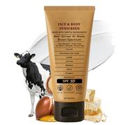 Beef Tallow Sunscreen SPF 50 - Natural Mineral Sun Cream for Face & Body - Non-Greasy, Water-Resistant & Sunblock - Moisturising Tallow Suncream for Outdoor Use & Travel 85g