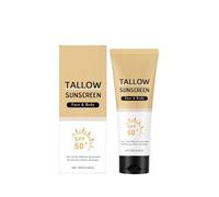 Beef Tallow Sunscreen SPF 50 Natural Mineral Sunscreen for Face Non Greasy Formula for Face, Body and Skin for Women and Men